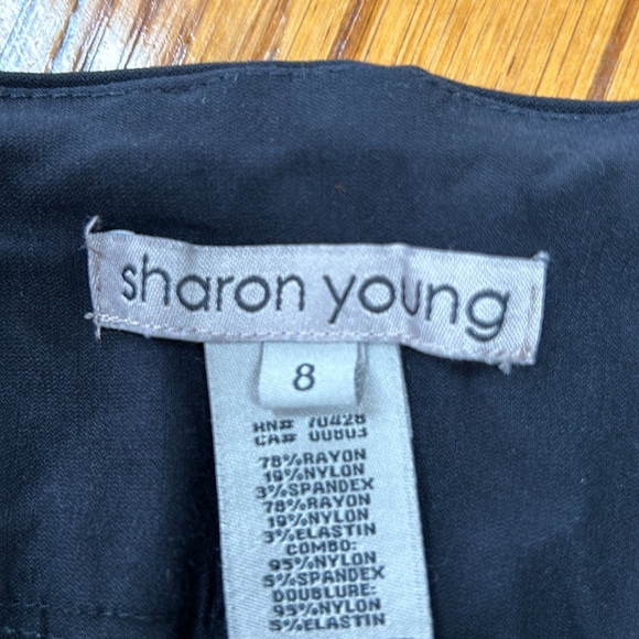 Sharon Young black pants. Size 8.  Zipper cuffs. - Picture 2 of 8